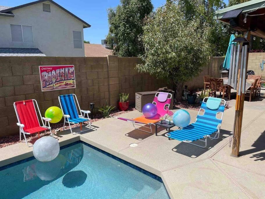 Cheerful Family Friendly Home-Heated Pool And Game Rm Phoenix Exterior photo